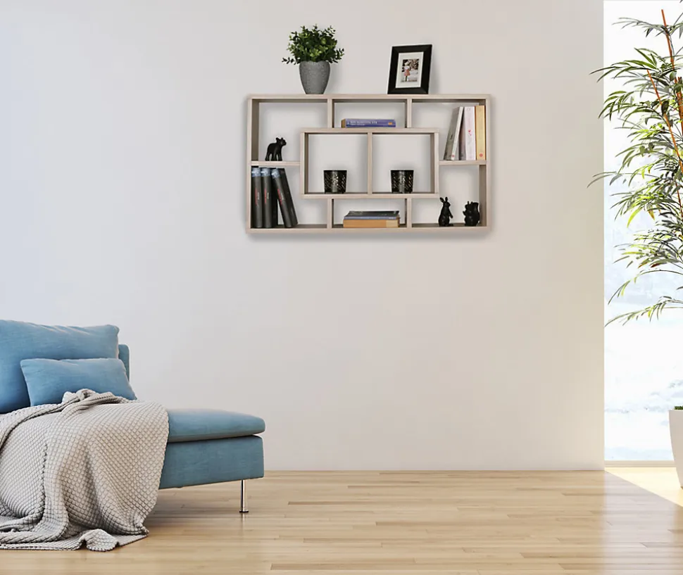 Étagère Murale 85x47,5x16 cm Étagère Suspendue Flottante Design Moderne FineBuy