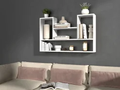 Étagère suspendue, blanche, 100 x 60 x 16 cm