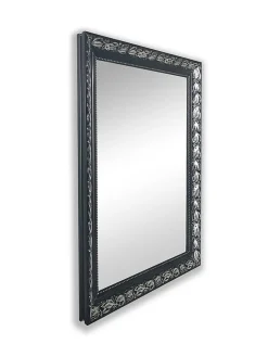 Tanja - Miroir avec cadre - Noir/Argenté - 50x150cm