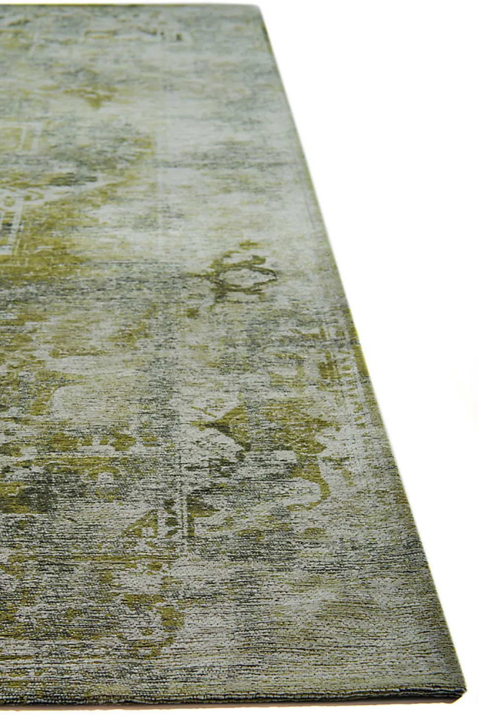 Tapis - Collection Heris Beneffito - Olive - Tapis à Motifs, Finition Artisanale, Tissage en Belgique - Tapis d'intérieur moderne