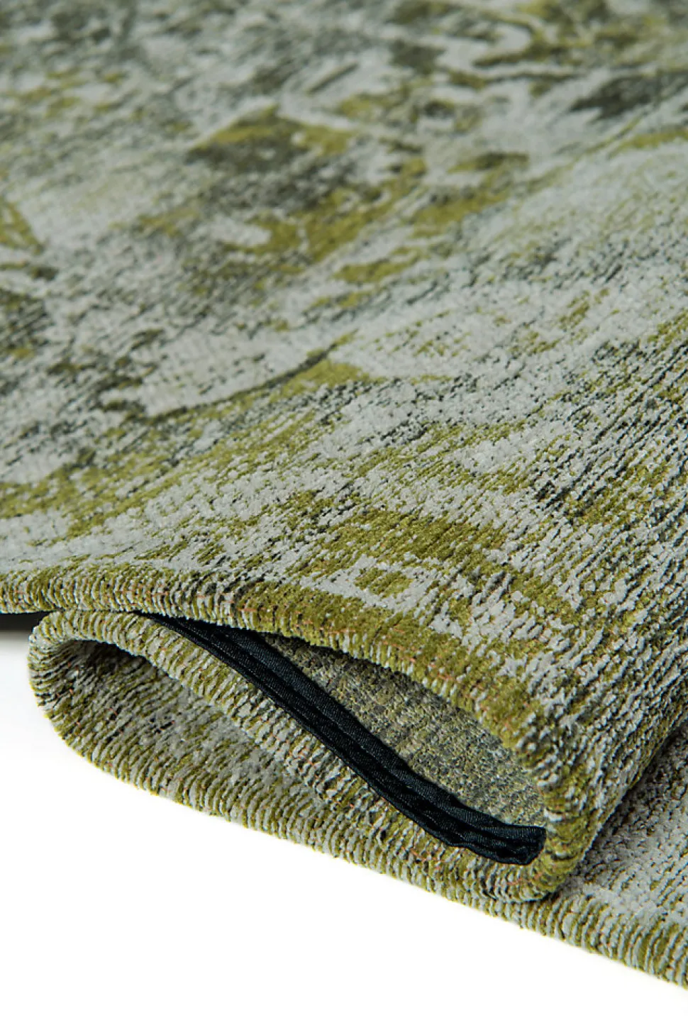 Tapis - Collection Heris Beneffito - Olive - Tapis à Motifs, Finition Artisanale, Tissage en Belgique - Tapis d'intérieur moderne