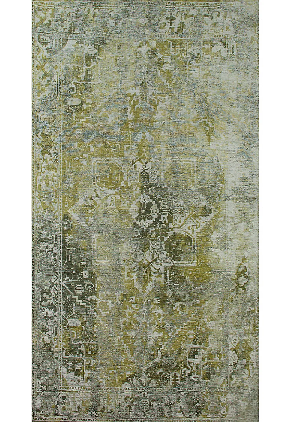 Tapis - Collection Heris Beneffito - Olive - Tapis à Motifs, Finition Artisanale, Tissage en Belgique - Tapis d'intérieur moderne