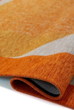 Tapis - Collection Poum Poum Beneffito - Orange Cocktail - Tapis d'intérieur moderne et doux - Rectangulaire - 80 x 150 cm