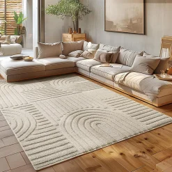 Tapis à relief Lena Beige 60x110cm