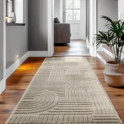 Tapis à relief Lena Beige 60x110cm