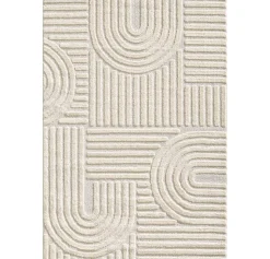 Tapis à relief Lena Crème 80x250cm