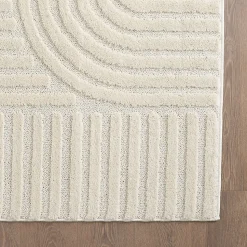 Tapis à relief Lena Crème 80x250cm
