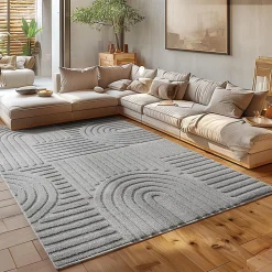 Tapis à relief Lena Gris 160x230cm