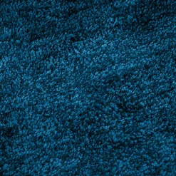 Tapis 140 x 200 cm shaggy à poils courts doux bleu canard - COSMOS