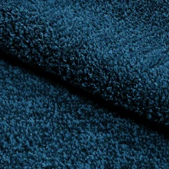 Tapis 140 x 200 cm shaggy à poils courts doux bleu canard - COSMOS