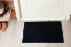 Tapis absorbant polyamide noir prisma 90 x 130 cm