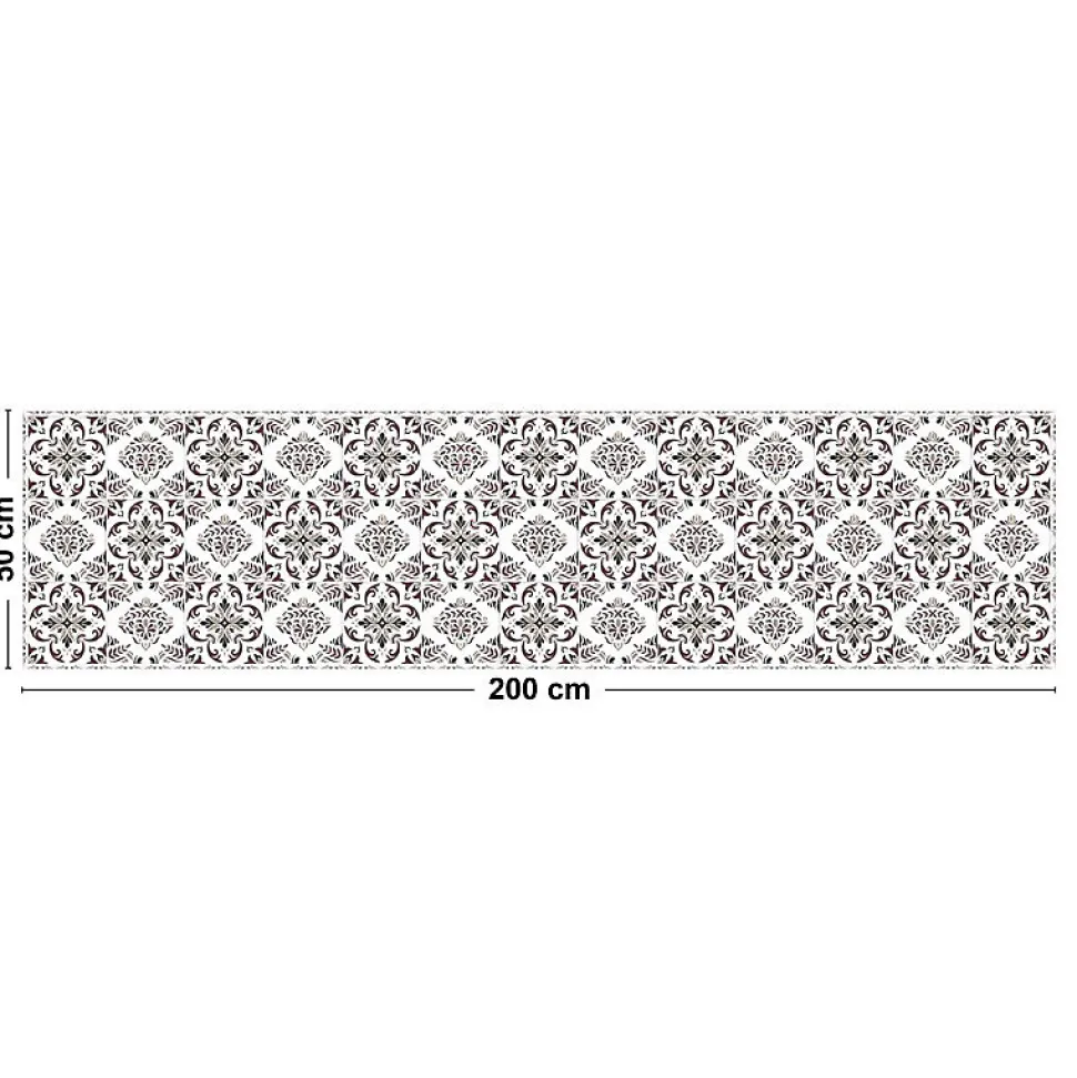Tapis antidérapant - Agathe - vinyle - int./ext. - Multicolore - 50x200cm