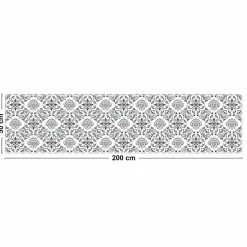 Tapis antidérapant - Agathe - vinyle - int./ext. - Multicolore - 50x200cm