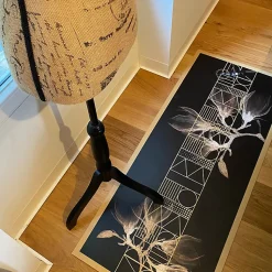 Tapis antidérapant - Boho Chic - vinyle - int./ext. - Noir - 50x200cm