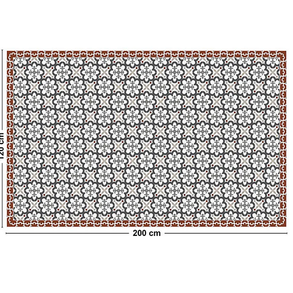 Tapis antidérapant - Cassandre - vinyle - int./ext. - Multicolore - 120x200cm