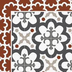 Tapis antidérapant - Cassandre - vinyle - int./ext. - Multicolore - 120x200cm