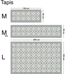 Tapis antidérapant - CC Léonie - vinyle - int./ext. - Bleu - 50x200cm