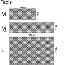 Tapis antidérapant - CC Victoria - vinyle - int./ext. - Multicolore - 50x120cm
