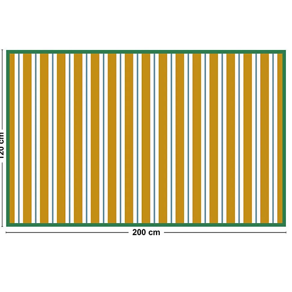 Tapis antidérapant - Corfou - vinyle - int./ext. - Orange - 120x200cm