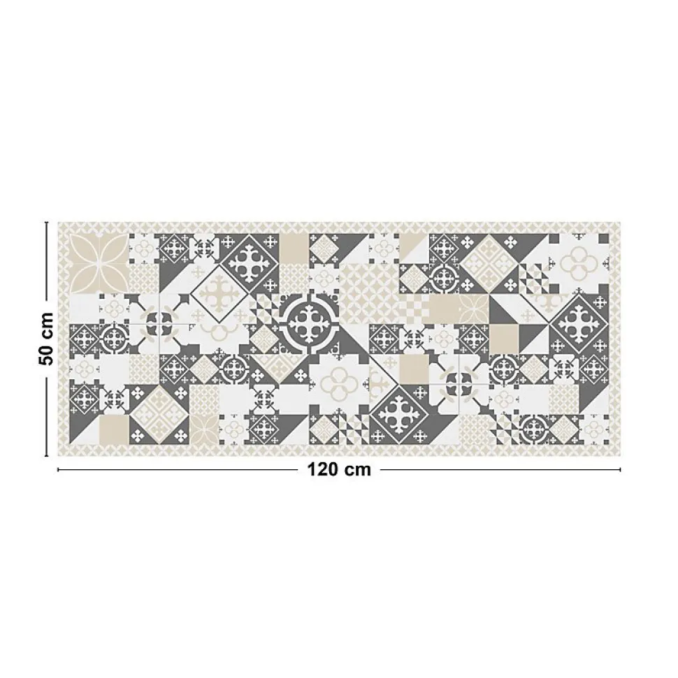 Tapis antidérapant - CS Sable - vinyle - int./ext. - Beige - 50x120cm
