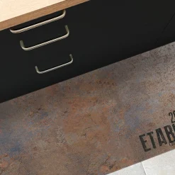 Tapis antidérapant - Full Metal - vinyle - int./ext. - Marron - 50x120cm