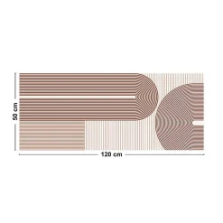 Tapis antidérapant - Géométrique - vinyle - int./ext. - Rouge - 50x120cm