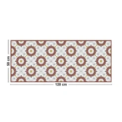 Tapis antidérapant - Marsiho - vinyle - int./ext. - Rouge - 50x120cm