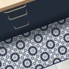 Tapis antidérapant - Marsiho - vinyle - int./ext. - Bleu - 50x200cm