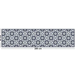Tapis antidérapant - Marsiho - vinyle - int./ext. - Bleu - 50x200cm