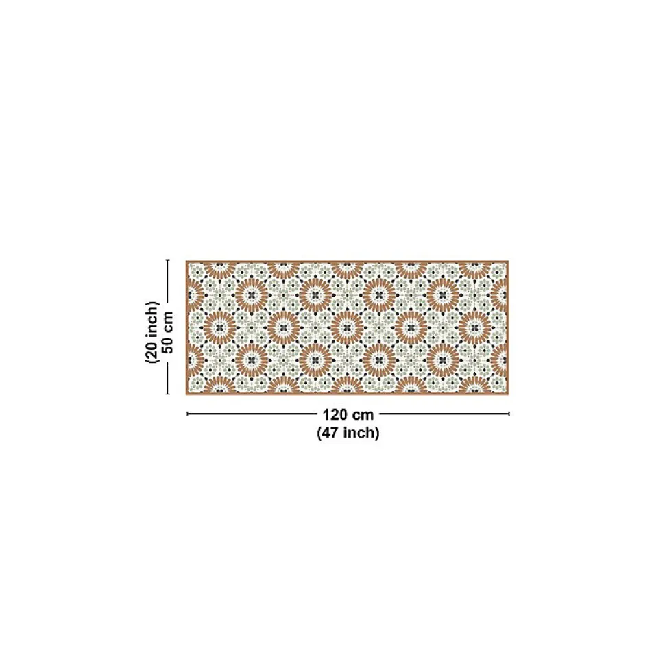 Tapis antidérapant - Marsiho - vinyle - int./ext. - Multicolore - 50x120cm