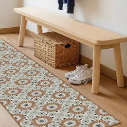 Tapis antidérapant - Marsiho - vinyle - int./ext. - Multicolore - 50x200cm