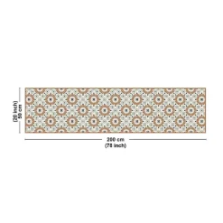 Tapis antidérapant - Marsiho - vinyle - int./ext. - Multicolore - 50x200cm