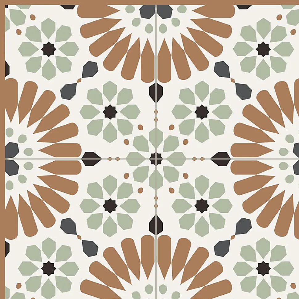 Tapis antidérapant - Marsiho - vinyle - int./ext. - Multicolore - 50x200cm