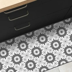 Tapis antidérapant - Marsiho - vinyle - int./ext. - Gris - 50x200cm