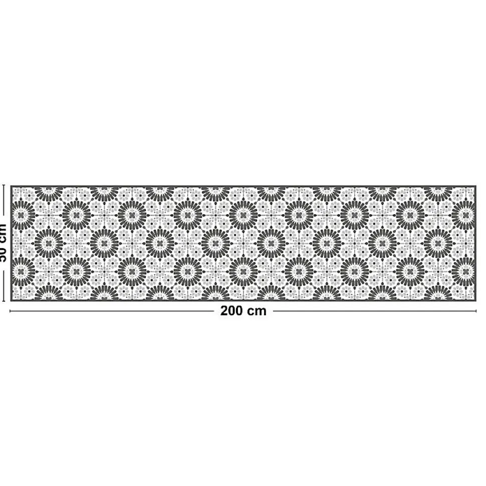 Tapis antidérapant - Marsiho - vinyle - int./ext. - Gris - 50x200cm