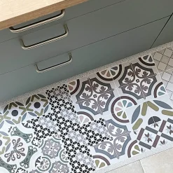 Tapis antidérapant - Naples - vinyle - int./ext. - Multicolore - 50x200cm