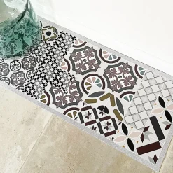 Tapis antidérapant - Naples - vinyle - int./ext. - Multicolore - 50x200cm
