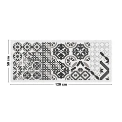 Tapis antidérapant - Naples - vinyle - int./ext. - Multicolore - 50x120cm