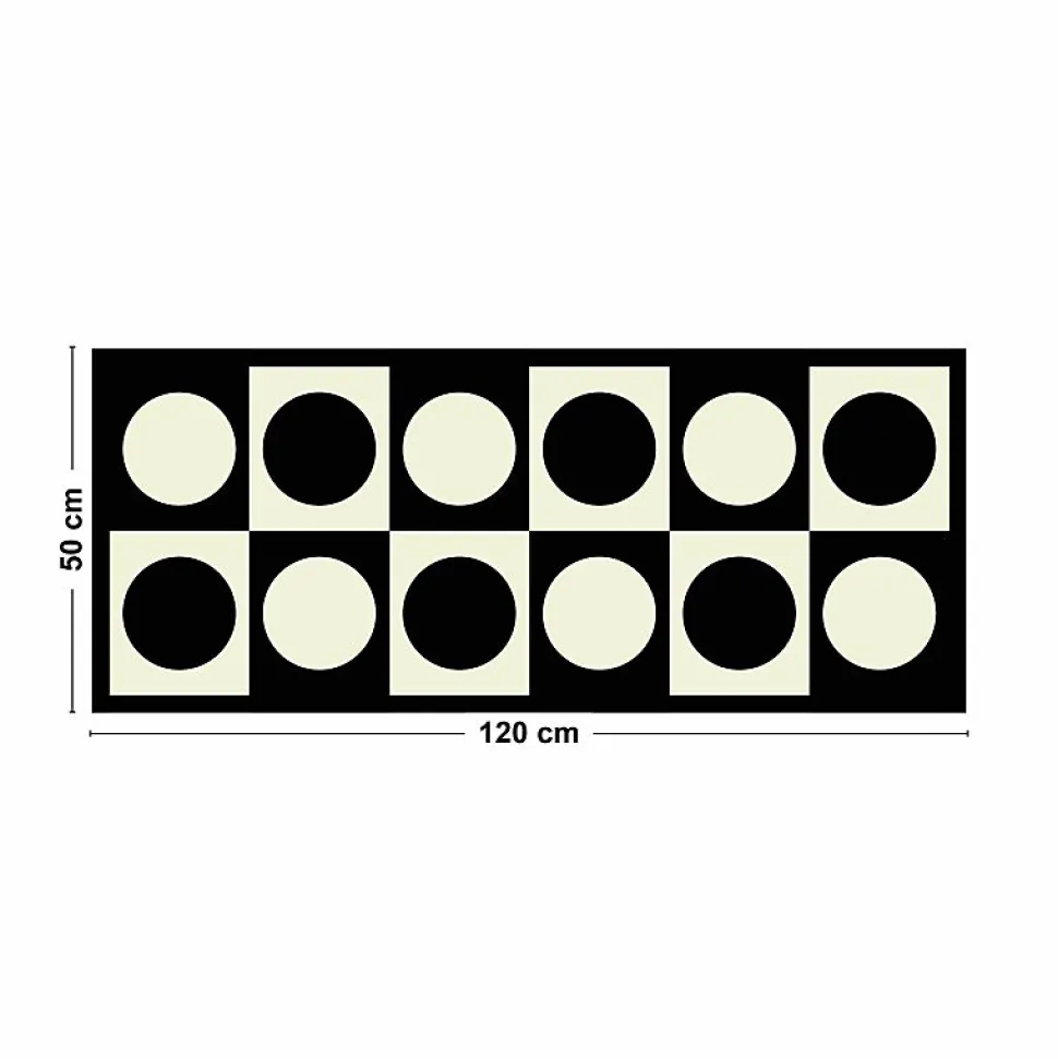 Tapis antidérapant - Pop - vinyle - int./ext. - Noir - 50x120cm