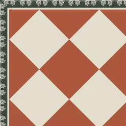 Tapis antidérapant - Rétro - vinyle - int./ext. - Rouge - 50x200cm