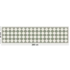 Tapis antidérapant - Rétro - vinyle - int./ext. - Vert - 50x200cm