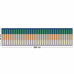 Tapis antidérapant - Rythmo - vinyle - int./ext. - Bleu - 50x200cm