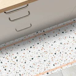 Tapis antidérapant - Terrazzo - vinyle - int./ext. - Multicolore - 50x200cm