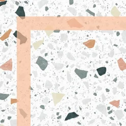 Tapis antidérapant - Terrazzo - vinyle - int./ext. - Multicolore - 50x200cm