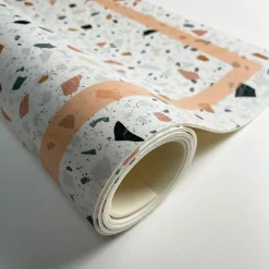 Tapis antidérapant - Terrazzo - vinyle - int./ext. - Multicolore - 50x200cm