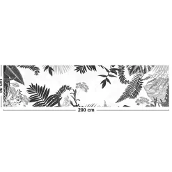 Tapis antidérapant - Végétal - vinyle - int./ext. - Noir - 50x200cm