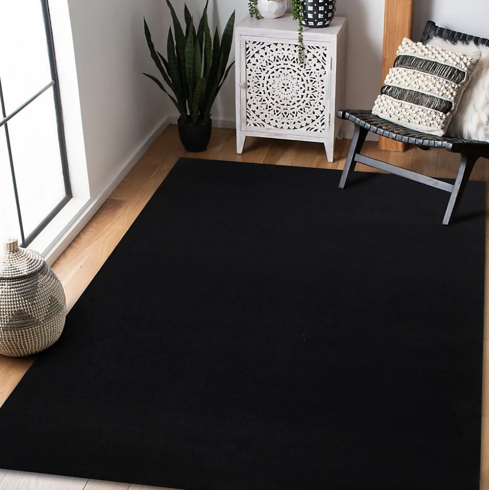 Tapis AntidÉrapant Rumba Couleur Unique Noir 200x300 cm 161043 1 szt.