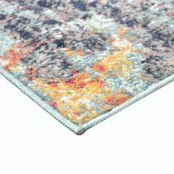 Tapis art abstrait - PF DESI Couleurs vives, bleu, orange, rose