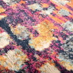 Tapis art abstrait - PF DESI Couleurs vives, bleu, orange, rose