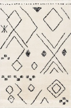 Tapis berbère à franges beige L.230 x l.160cm Balta